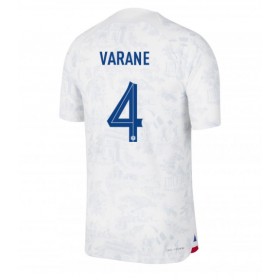 Herren Fußballbekleidung Frankreich Raphael Varane #4 Auswärtstrikot WM 2022 Kurzarm